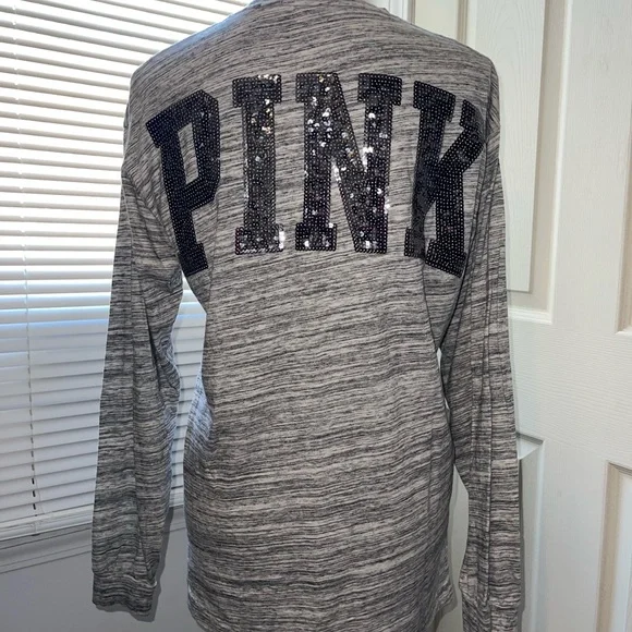 PINK Victoria's Secret Gray Long Sleeve Top - Picture 5 of 5